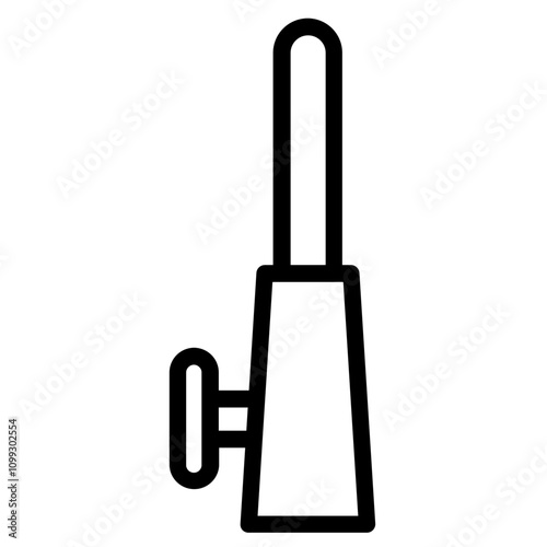 Baton Police Security Line Icon