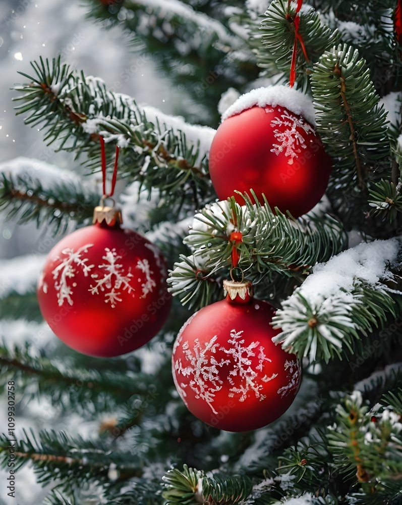 Fototapeta premium christmas tree decorations