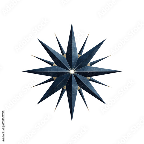 Celestial Starburst Midnight Blue Galaxy Design Element