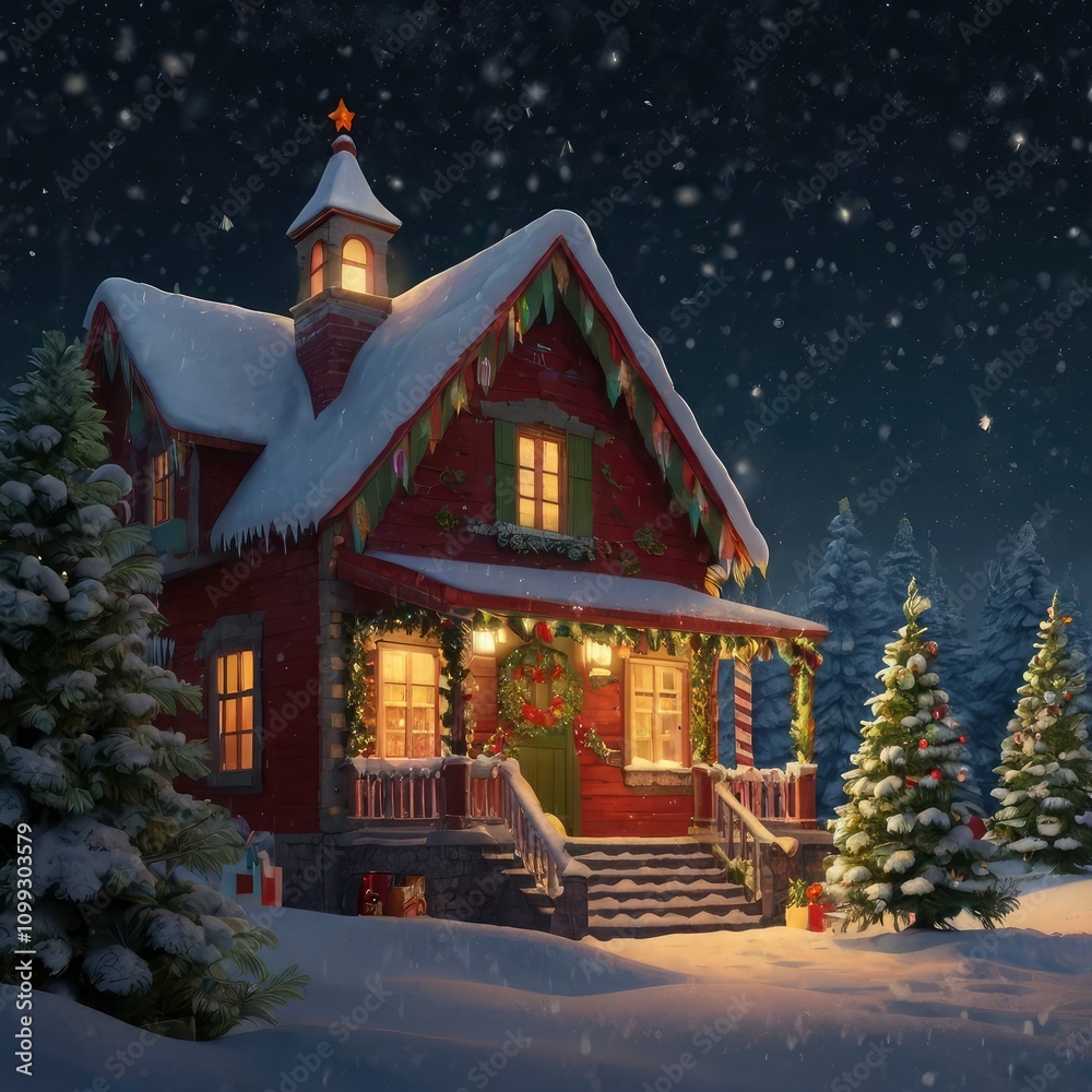 Fototapeta premium Christmas tree with presents