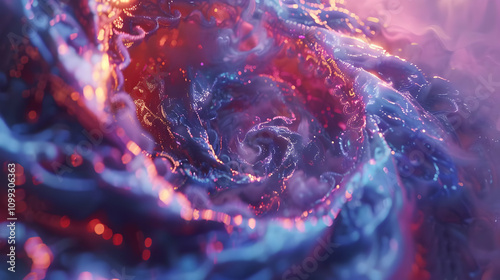 Abstract 3D Background: Swirling Nebula