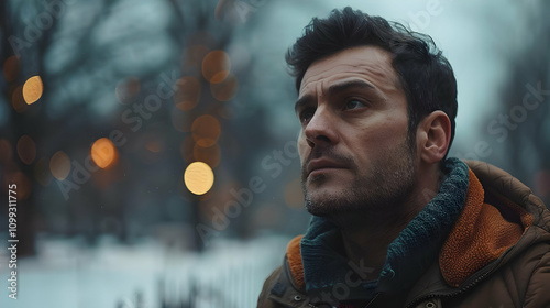 Winter Man Portrait Photography