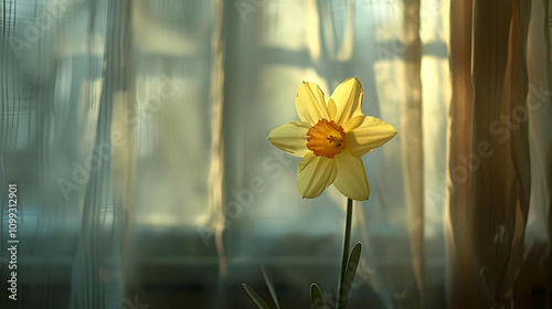 Sunlit Daffodil Illustration
