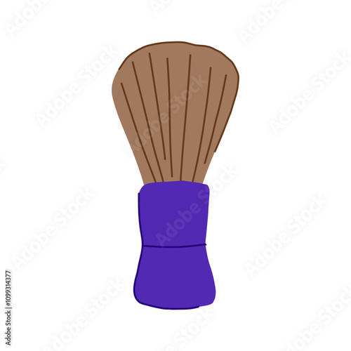 luxury shaving brush cartoon. grooming shave, wet smooth, skin natural luxury shaving brush sign. isolated symbol vector illustration