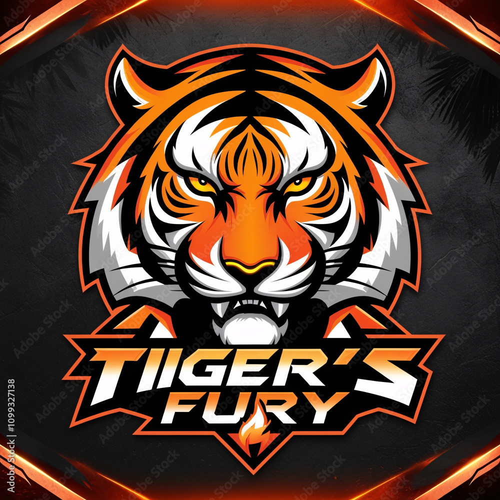 Fototapeta premium tiger head illustration