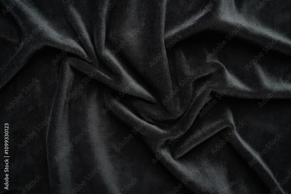 Fototapeta premium Black Suede Texture. Dark Leather Background with Smooth Surface, Tenebrous and Terrifying Motion Picture Vibe