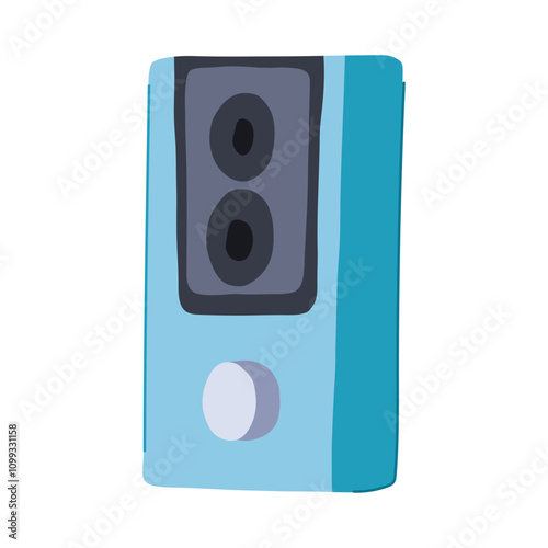 loud speaker music cartoon. quality surround, stereo amplifier, subwoofer voice loud speaker music sign. isolated symbol vector illustration