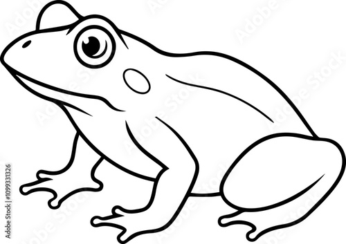 frog outline vector illustration simple design photo