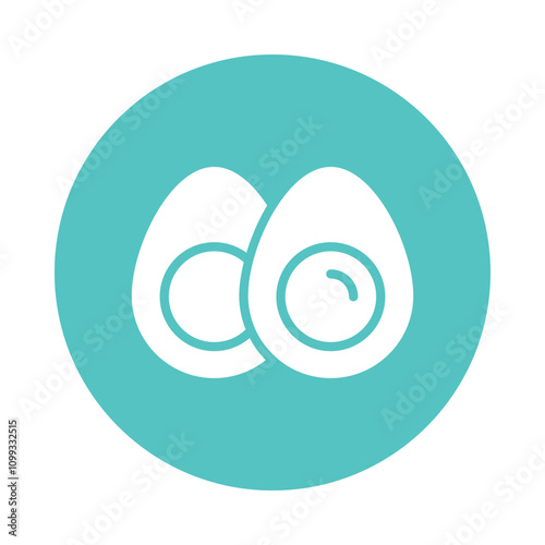 Eggs Vector Glyph Circle. Eps 10 file photo