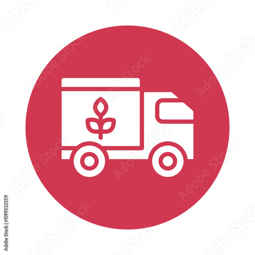 Agriculture Logistics Vector Glyph Circle. Eps 10 file