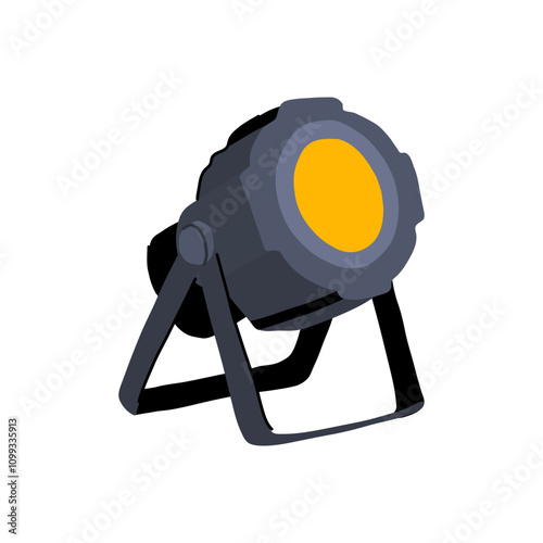 show spotlight stage cartoon. audience lights, actress drama, ing ed show spotlight stage sign. isolated symbol vector illustration