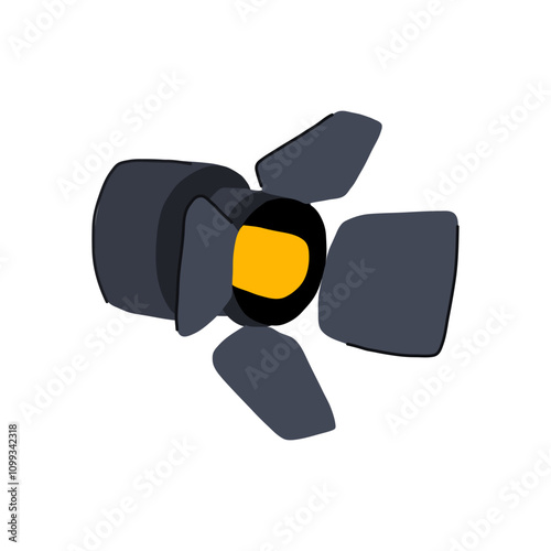 ing spotlight stage cartoon. ed er, ers ing, less less ing spotlight stage sign. isolated symbol vector illustration