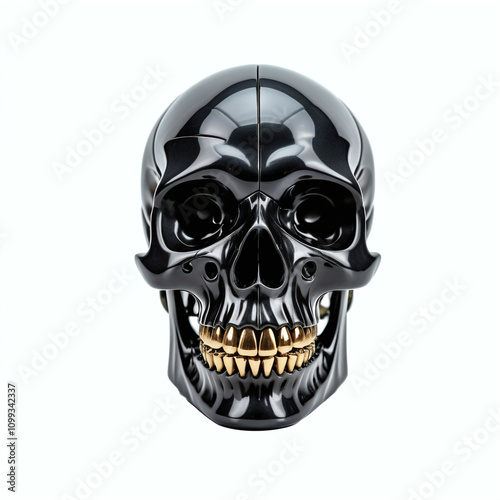 Skull made of obsidian. Iso...