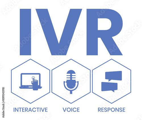 IVR - Interactive Voice Response, acronym business concept