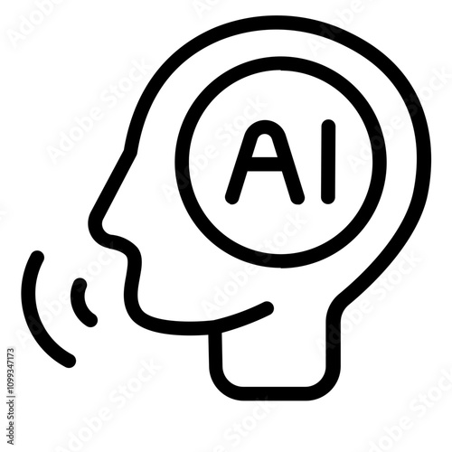 AI voice Line Icon