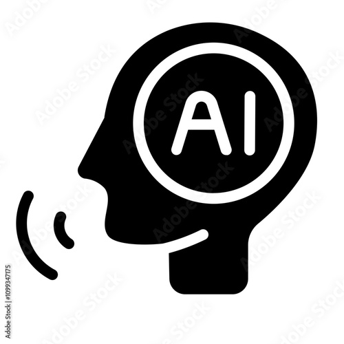 AI voice Solid Icon