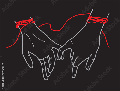 promise black background with  destiny rope red.