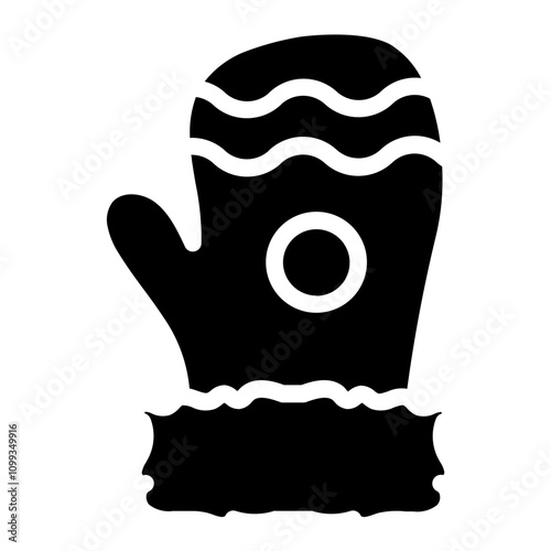 Christmas gloves Solid Icon