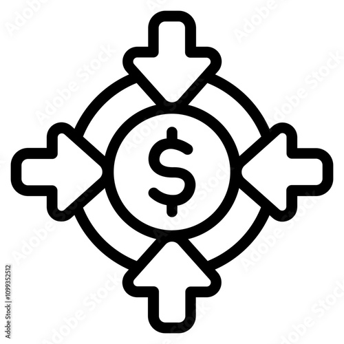 Contribution Line Icon
