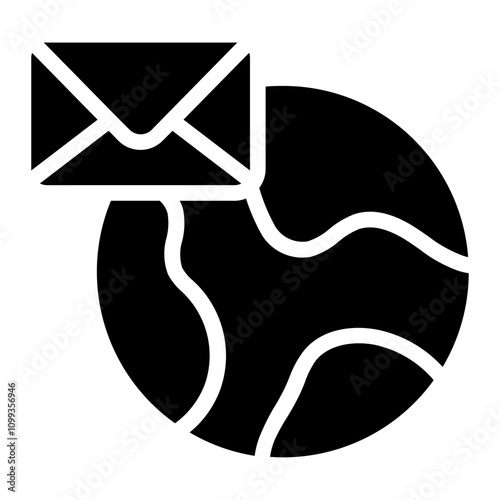 Global postal Solid Icon