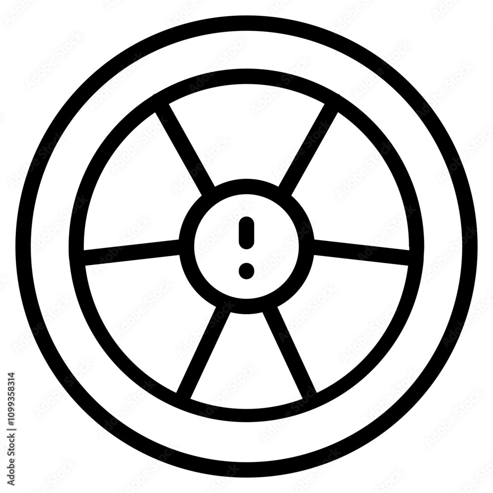 Fototapeta premium Hazard Line Icon