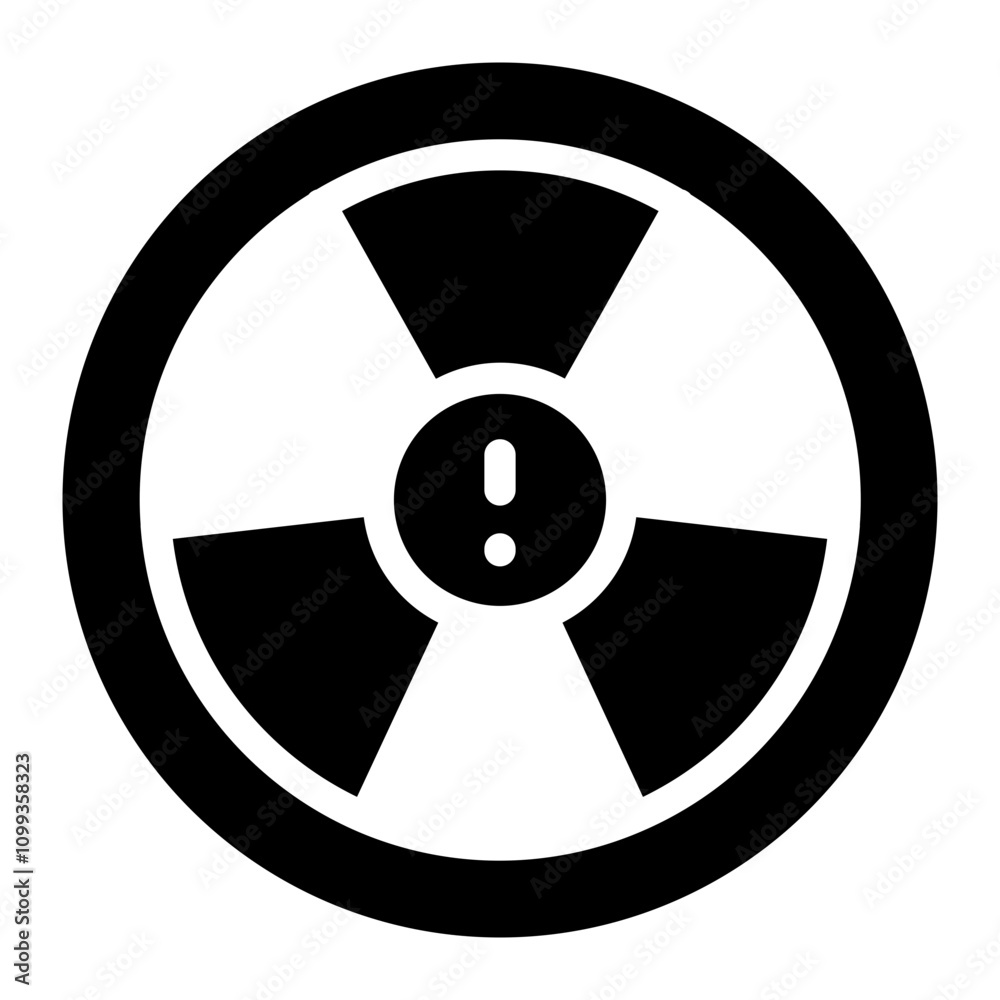 Fototapeta premium Hazard Solid Icon