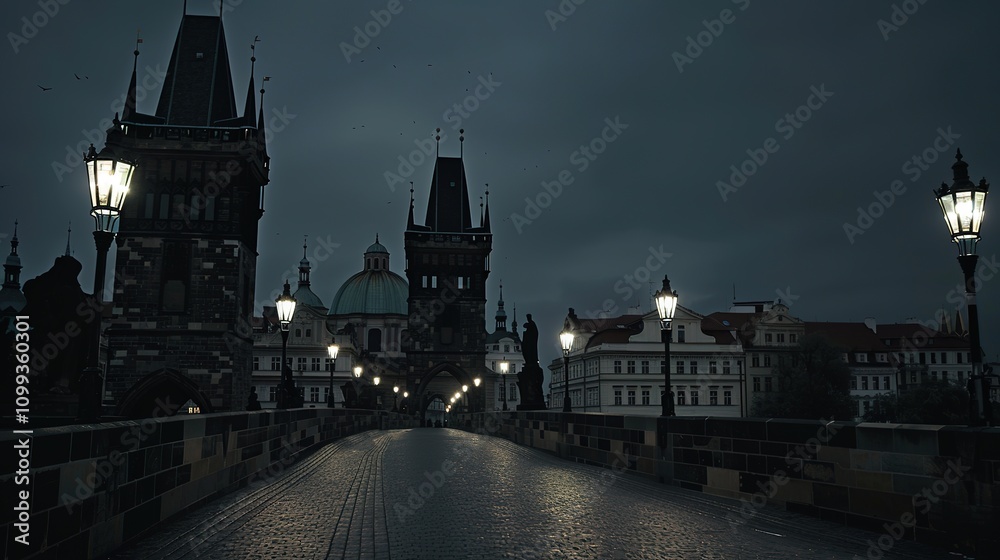 Obraz premium Charles bridge Old Town bridge tower