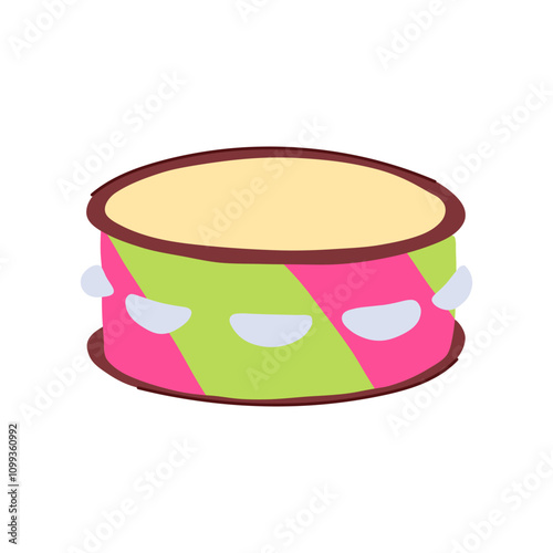 play tambourine cartoon. folk band, shake shake, shake shake play tambourine sign. isolated symbol vector illustration