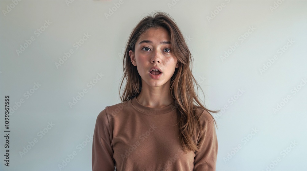 Obraz premium woman with a expression of surprise