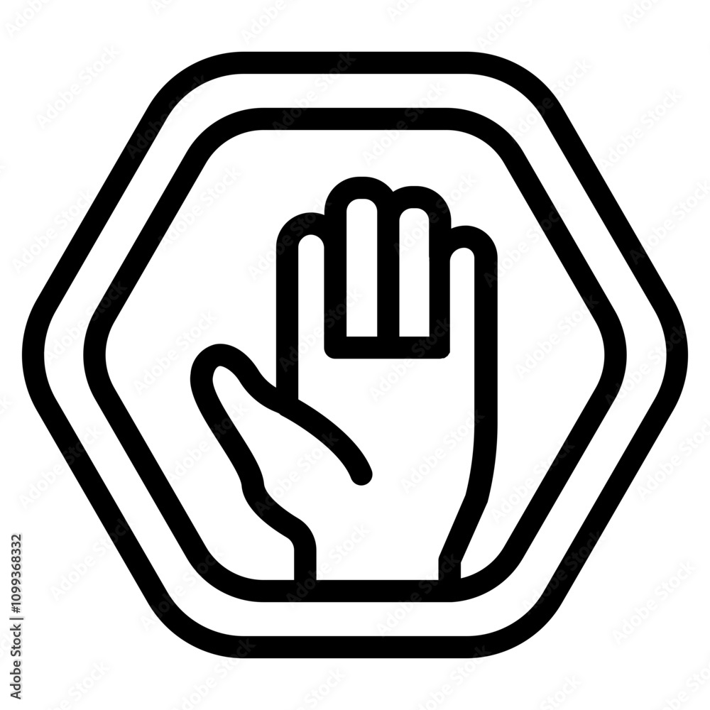 Obraz premium Stop Line Icon