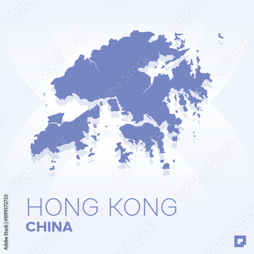 Hong Kong vector map, Vector map of Hong Kong, editable eps, AI files, Vector illustration of Hong Kong vector map	