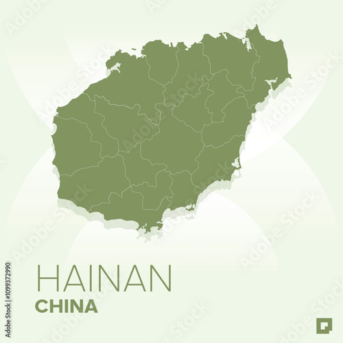 Hainan vector map, Vector map of Hainan, editable eps, AI files, Vector illustration of Hainan vector map	