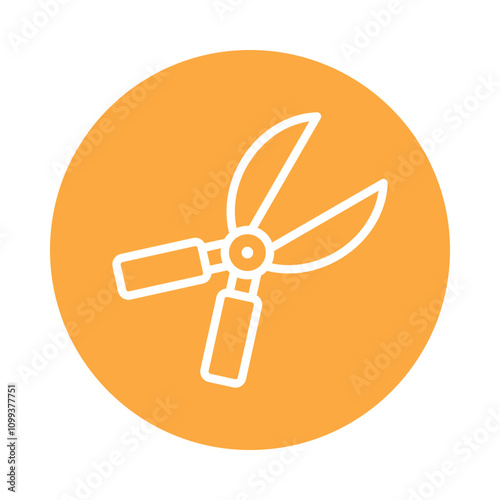 Scissors Vector Circle Outline Icon . Eps 10 file