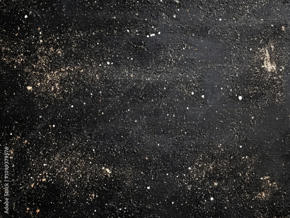 Obraz premium Black distressed background with white particles.