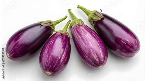 Wallpaper Mural Fresh purple eggplants with smooth, shiny skin, showcasing vibrant colors and unique patterns. Perfect for culinary dishes and healthy eating Torontodigital.ca