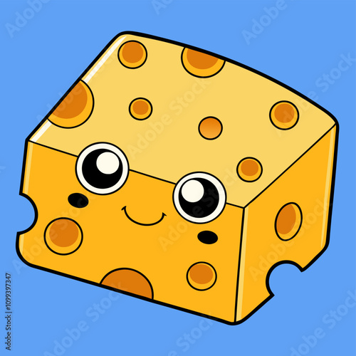 cartoon piece of cheese smiling