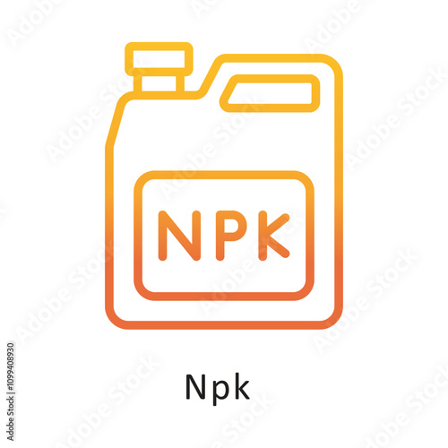 Npk Vector Gradient Circle Outline Icon . Eps 10 file