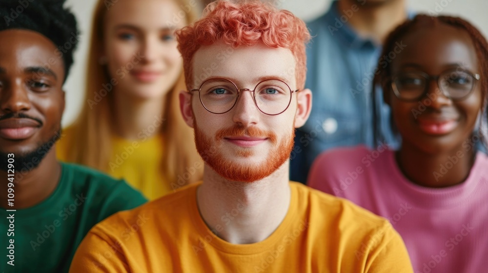 Fototapeta premium Diverse and Supportive Group of Friends Engaged in Collaborative Discussion A Positive and Inclusive Environment Fostering Empowerment and Mutual Understanding