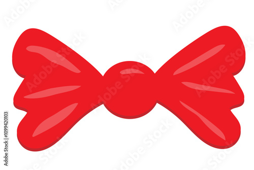 red bow on a white background isolate