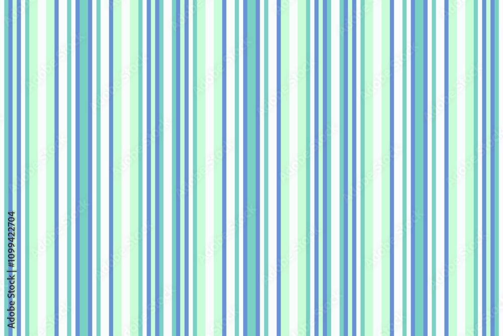 Obraz premium Grungy lines pattern texture, paper vertical fabric textile. Quality background seamless vector stripe in mint cream and blue colors.