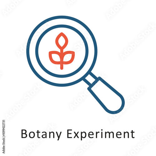 Botany Experiment Vector Two Color Outline Icon. Eps 10 file