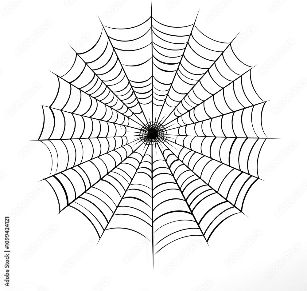 Obraz premium Intricate spider web glistening in sunlight