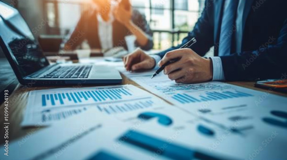 custom made wallpaper toronto digitalGraphic designer work on computer laptop and with graphic drawing pen while brainstorming unique design with professional graphic team in modern digital studio workplace.