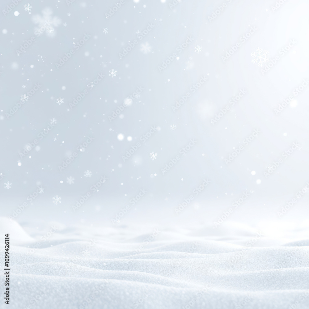 custom made wallpaper toronto digitalSoft white background with scattered snowflakes, peaceful atmosphere, delicate