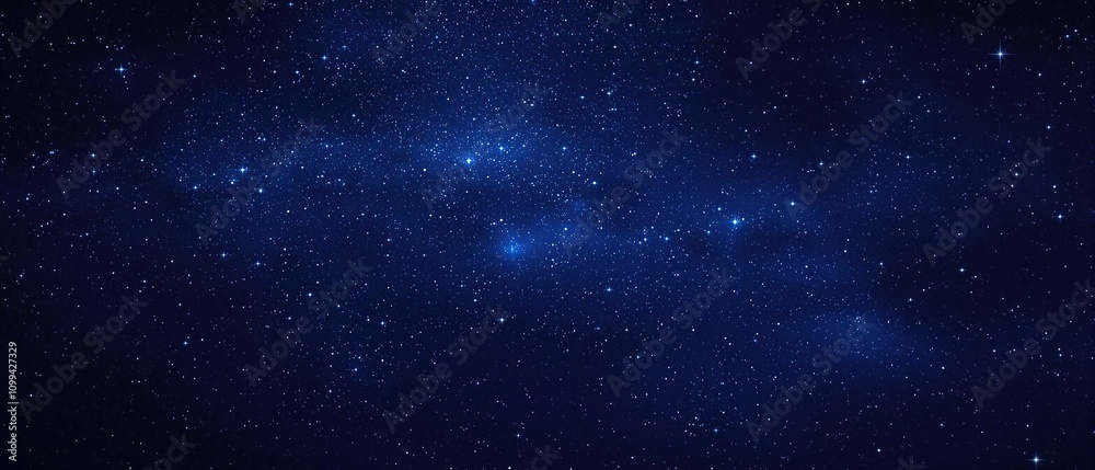 Fototapeta premium Deep blue night sky with stars and constellations, universe, celestial bodies, darkness, astronomy, stars