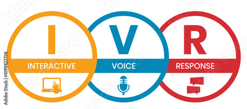 IVR - Interactive Voice Response, acronym business concept