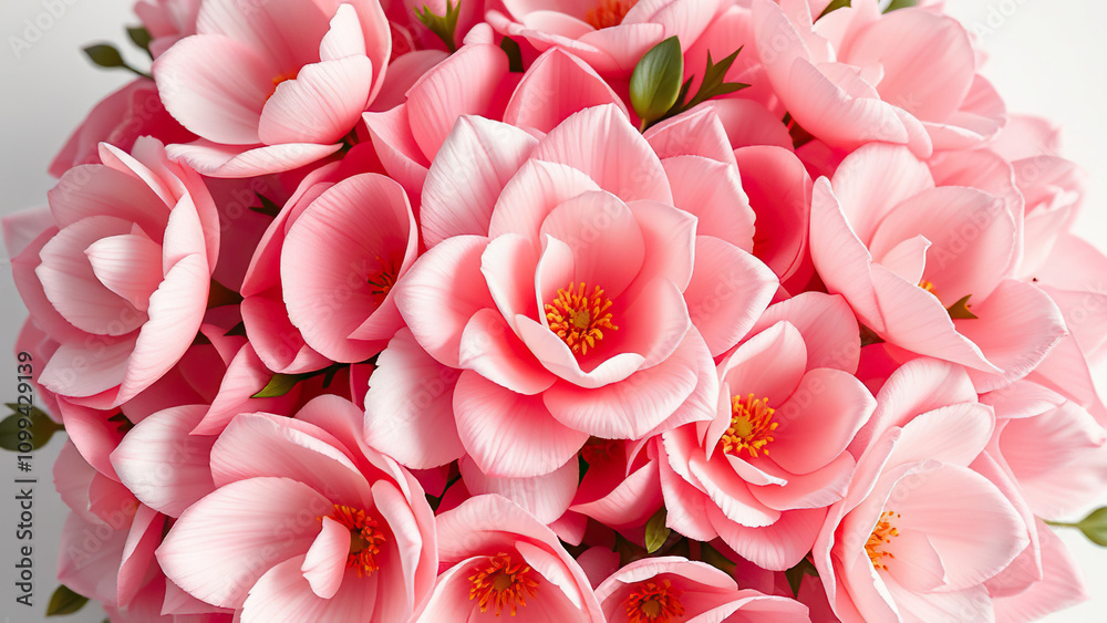 Fototapeta premium Delicate Artificial Petals in Floral Arrangement, petal art, delicate petals, subtle beauty, soft colors