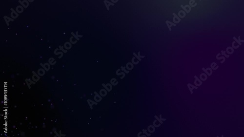 glowing purple particles flying out from around the corner