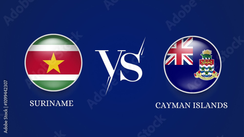 suriname vs cayman island broadcast template for ICC Men's T20 World Cup Sub Regional Americas Qualifier, 2024. vector illustration