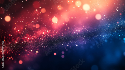 Sparkling lights glittering in ethereal blues purples and pinks. Magical galaxy or nebula background in vibrant dreamy colors for Christmas and Happy New years wallpaper.